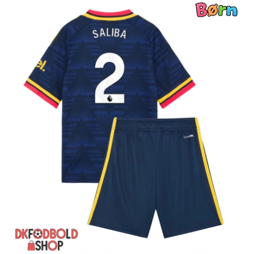 Arsenal William Saliba #2 Udebanesæt Børn 2026-27 Kort ærmer (+ korte bukser)